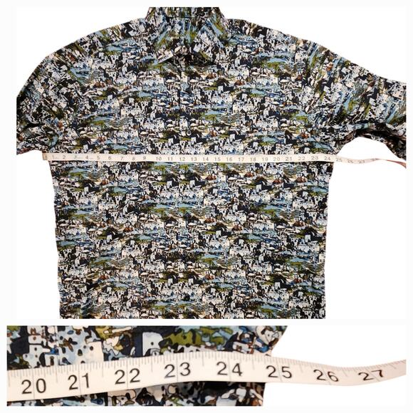 Alan Flusser Button Down Men's Casual button-up dress shirt sz Large - Picture 8 of 12